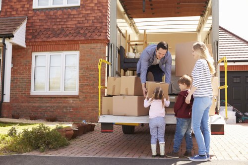 Professional movers organising fragile items in Greenwich