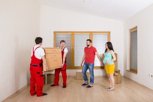 Office and residential removals service illustration for Greenwich