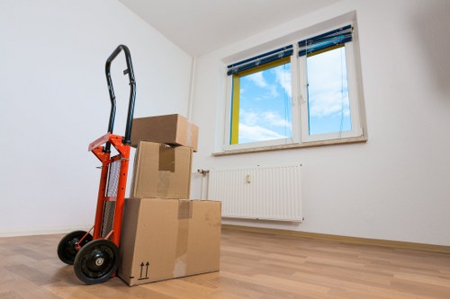 Loading furniture into a moving truck in Greenwich