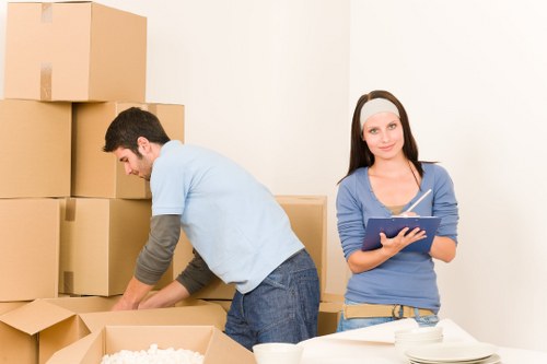 Preparing boxes and furniture for a Greenwich property relocation